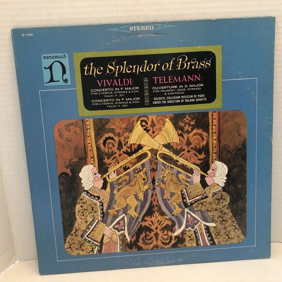 Vivaldi Concerto In F Major Telemann Concerto In D Major Vinyl LP Nonesuch - Picture 2 of 4